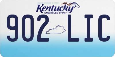 KY license plate 902LIC