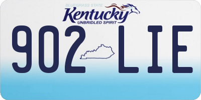 KY license plate 902LIE