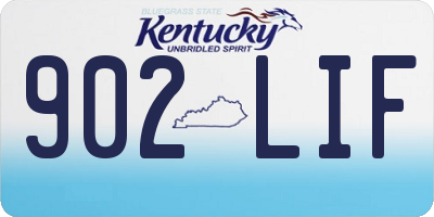 KY license plate 902LIF