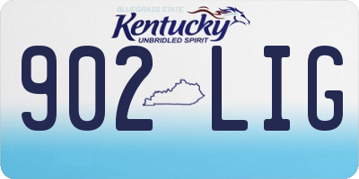 KY license plate 902LIG