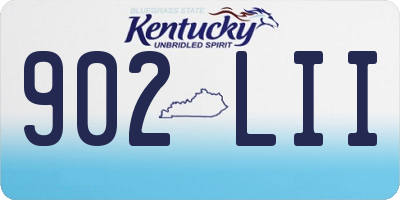KY license plate 902LII