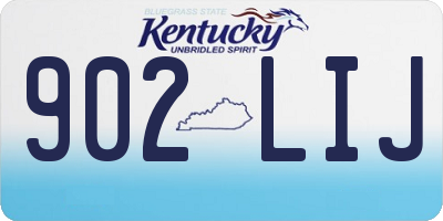 KY license plate 902LIJ