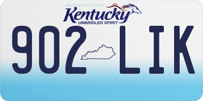 KY license plate 902LIK
