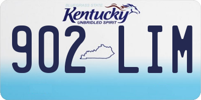 KY license plate 902LIM