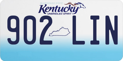 KY license plate 902LIN