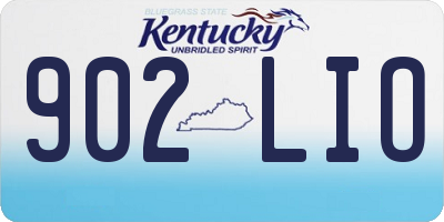 KY license plate 902LIO