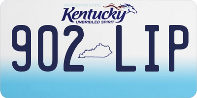 KY license plate 902LIP