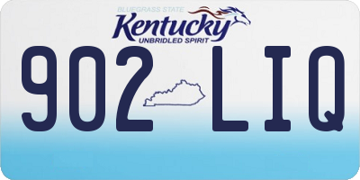 KY license plate 902LIQ