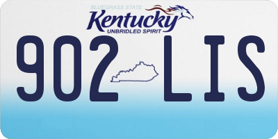 KY license plate 902LIS