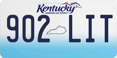 KY license plate 902LIT