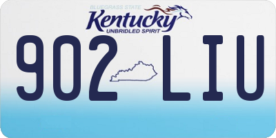 KY license plate 902LIU