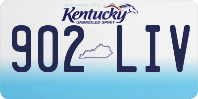 KY license plate 902LIV