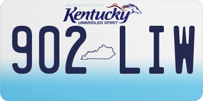 KY license plate 902LIW