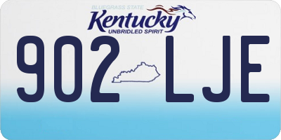 KY license plate 902LJE