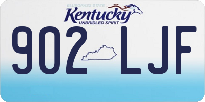 KY license plate 902LJF