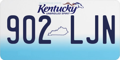 KY license plate 902LJN