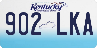 KY license plate 902LKA