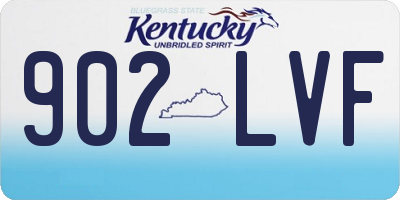 KY license plate 902LVF