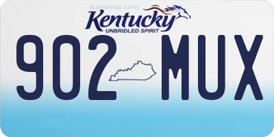 KY license plate 902MUX