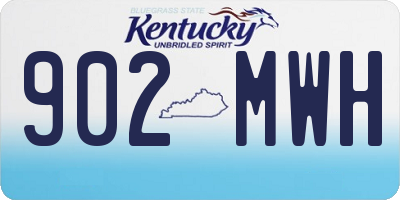 KY license plate 902MWH