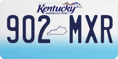 KY license plate 902MXR