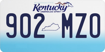 KY license plate 902MZO