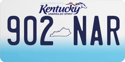 KY license plate 902NAR