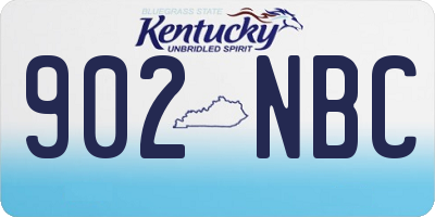 KY license plate 902NBC
