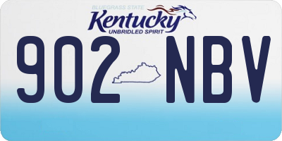 KY license plate 902NBV