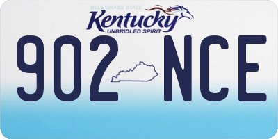 KY license plate 902NCE