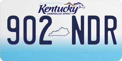 KY license plate 902NDR