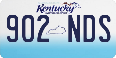 KY license plate 902NDS
