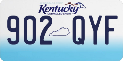 KY license plate 902QYF