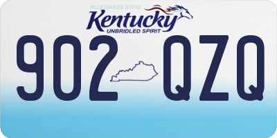KY license plate 902QZQ