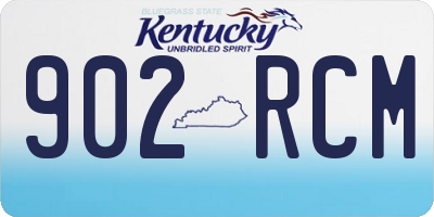 KY license plate 902RCM