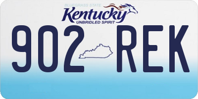 KY license plate 902REK