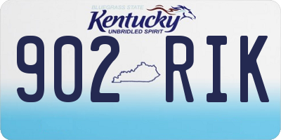 KY license plate 902RIK