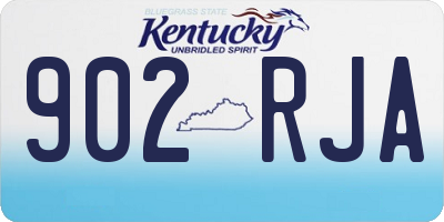 KY license plate 902RJA