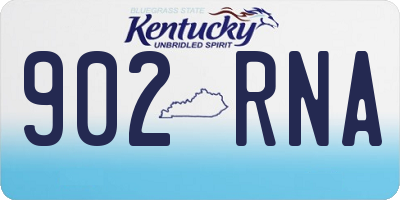 KY license plate 902RNA