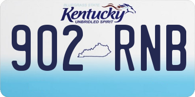 KY license plate 902RNB