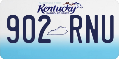 KY license plate 902RNU