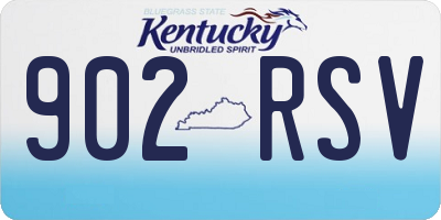 KY license plate 902RSV