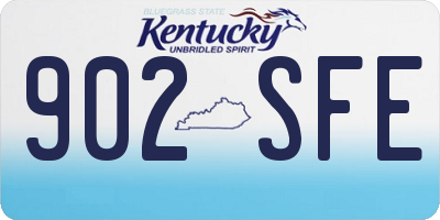 KY license plate 902SFE