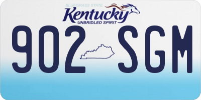 KY license plate 902SGM