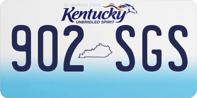 KY license plate 902SGS