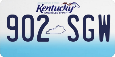 KY license plate 902SGW