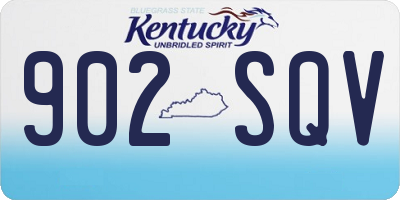 KY license plate 902SQV
