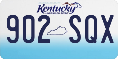 KY license plate 902SQX