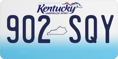 KY license plate 902SQY