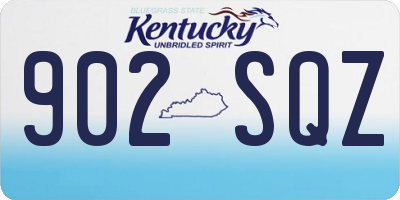 KY license plate 902SQZ